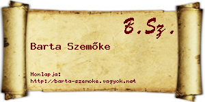 Barta Szemőke névjegykártya